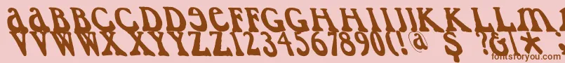 Caslondadaesqueleft Font – Brown Fonts on Pink Background