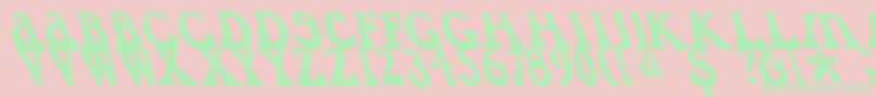 Caslondadaesqueleft Font – Green Fonts on Pink Background