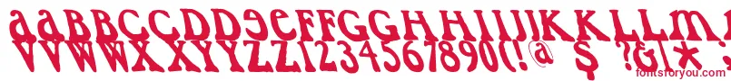 フォントCaslondadaesqueleft – 赤い文字