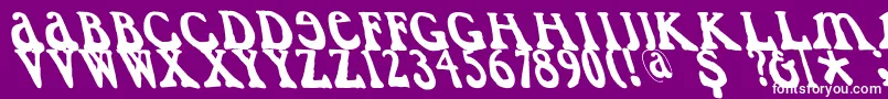 Caslondadaesqueleft-Schriftart – Weiße Schriften auf violettem Hintergrund