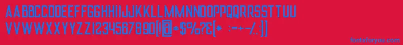 Alterregular-fontti – siniset fontit punaisella taustalla