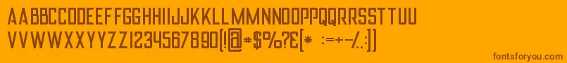 Alterregular-fontti – ruskeat fontit oranssilla taustalla