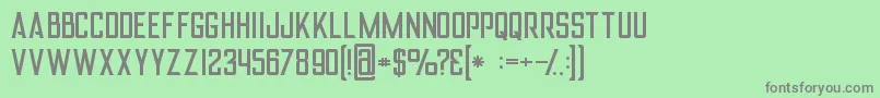 Czcionka Alterregular – szare czcionki na zielonym tle