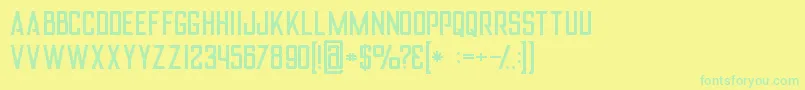 fuente Alterregular – Fuentes Verdes Sobre Fondo Amarillo