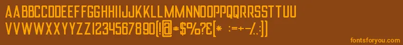 Шрифт Alterregular – оранжевые шрифты на коричневом фоне