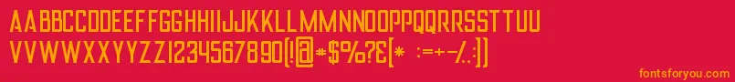 Alterregular Font – Orange Fonts on Red Background