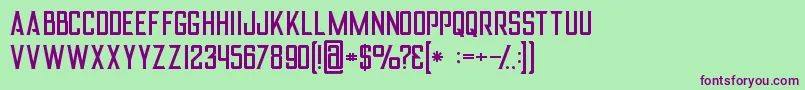 Alterregular Font – Purple Fonts on Green Background