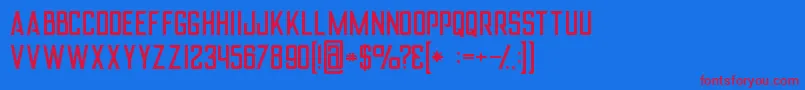 Alterregular Font – Red Fonts on Blue Background