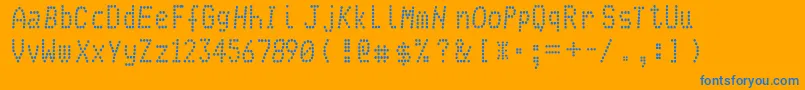 JNakl Font – Blue Fonts on Orange Background