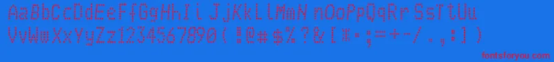 JNakl Font – Red Fonts on Blue Background