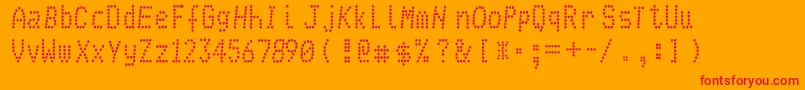 JNakl Font – Red Fonts on Orange Background