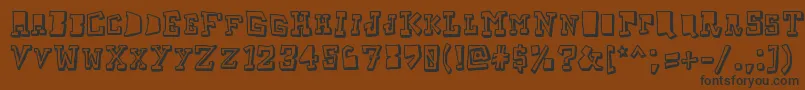 Taketwo Font – Black Fonts on Brown Background