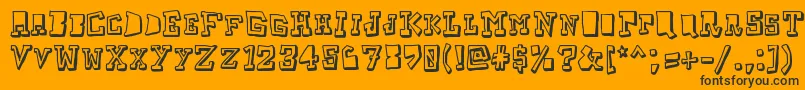 Taketwo Font – Black Fonts on Orange Background