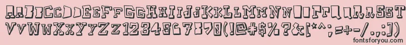 Шрифт Taketwo – чёрные шрифты на розовом фоне