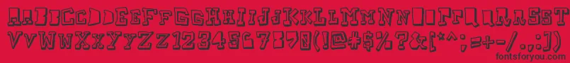 Taketwo-fontti – mustat fontit punaisella taustalla