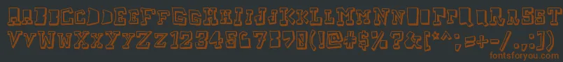 Taketwo-fontti – ruskeat fontit mustalla taustalla