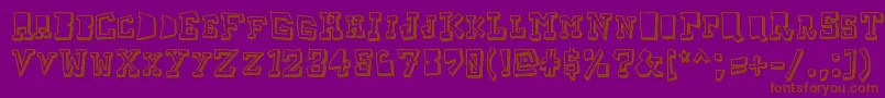 フォントTaketwo – 紫色の背景に茶色のフォント