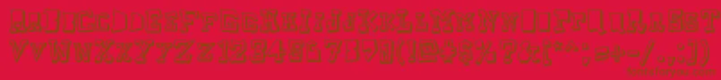 Taketwo-fontti – ruskeat fontit punaisella taustalla