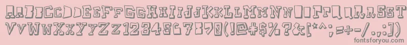 Taketwo-Schriftart – Graue Schriften auf rosa Hintergrund
