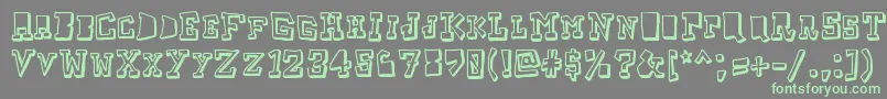 Taketwo Font – Green Fonts on Gray Background