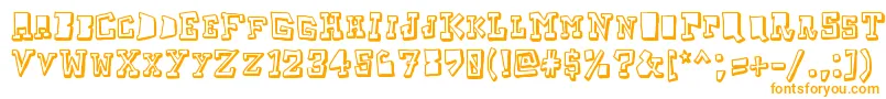 Taketwo Font – Orange Fonts on White Background