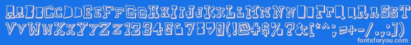 Taketwo Font – Pink Fonts on Blue Background