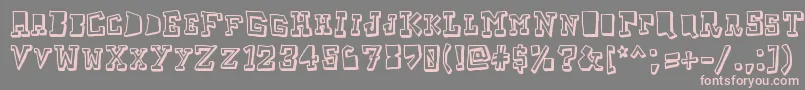 Fonte Taketwo – fontes rosa em um fundo cinza