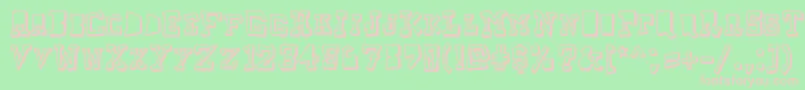 Taketwo-Schriftart – Rosa Schriften auf grünem Hintergrund