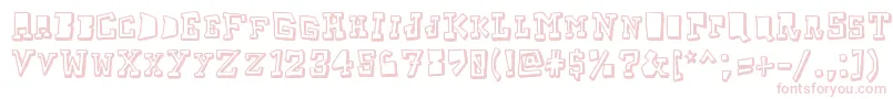 Taketwo-Schriftart – Rosa Schriften auf weißem Hintergrund
