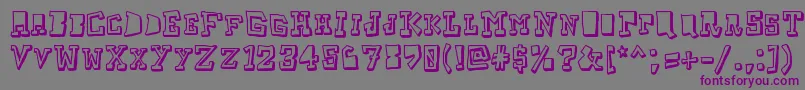 Taketwo Font – Purple Fonts on Gray Background