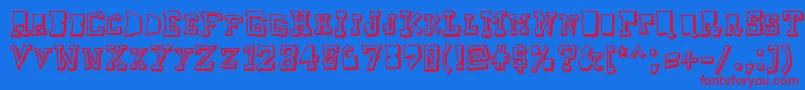Шрифт Taketwo – красные шрифты на синем фоне