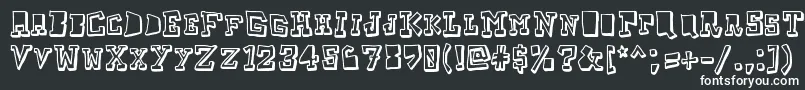 Taketwo-Schriftart – Weiße Schriften auf schwarzem Hintergrund