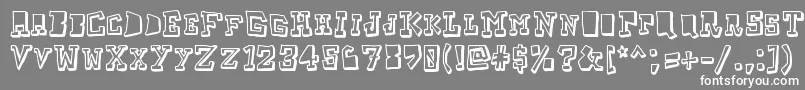 Taketwo-fontti – valkoiset fontit harmaalla taustalla