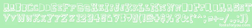 Taketwo-Schriftart – Weiße Schriften auf grünem Hintergrund
