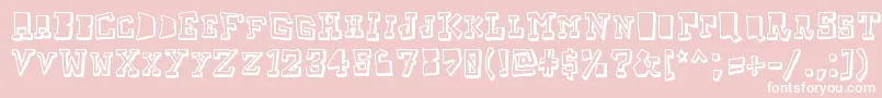 Taketwo-fontti – valkoiset fontit vaaleanpunaisella taustalla