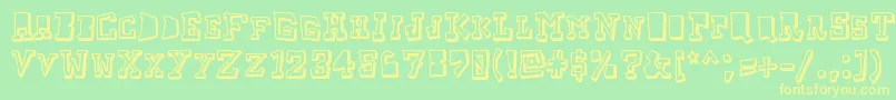 Шрифт Taketwo – жёлтые шрифты на зелёном фоне
