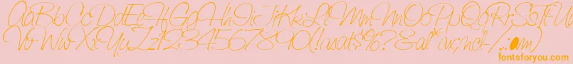 More about SaginawLight Font SaginawLight Font – Orange Fonts on Pink Background