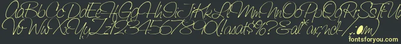 SaginawLight Font – Yellow Fonts on Black Background