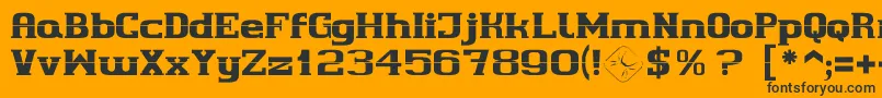 Шрифт Cherif – чёрные шрифты на оранжевом фоне