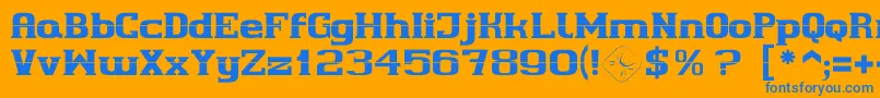 Cherif Font – Blue Fonts on Orange Background