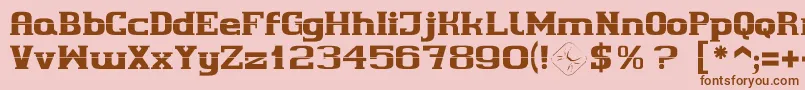 Cherif-Schriftart – Braune Schriften auf rosa Hintergrund