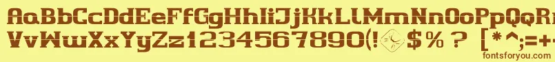 Cherif Font – Brown Fonts on Yellow Background