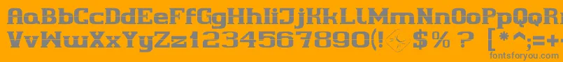 Cherif Font – Gray Fonts on Orange Background