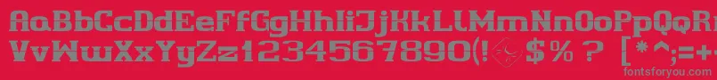 Cherif Font – Gray Fonts on Red Background