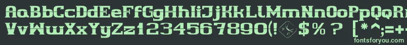 Cherif Font – Green Fonts on Black Background