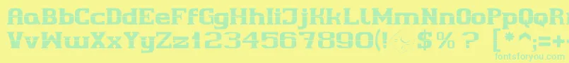 Cherif Font – Green Fonts on Yellow Background
