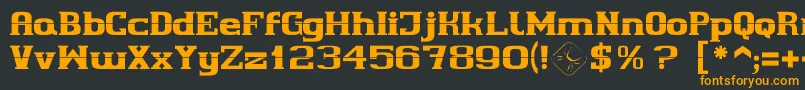 フォントCherif – 黒い背景にオレンジの文字