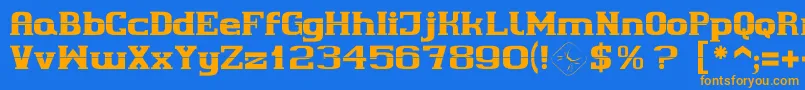 Cherif Font – Orange Fonts on Blue Background