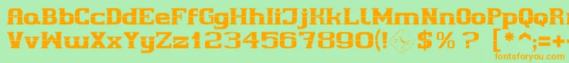 Cherif Font – Orange Fonts on Green Background