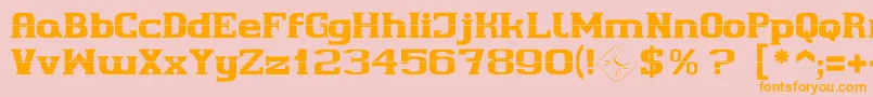 Шрифт Cherif – оранжевые шрифты на розовом фоне